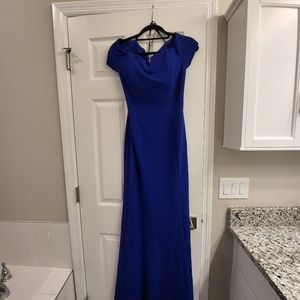 CALVIN KLEIN BLUE Evening Gown Off Shoulders